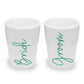 Wedding Shot Glasses for Bride and Groom