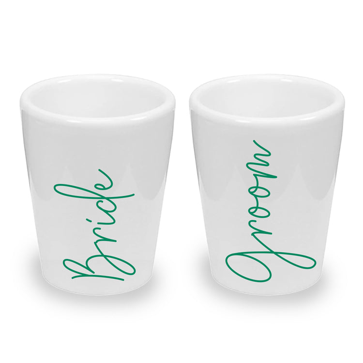 Wedding Shot Glasses for Bride and Groom