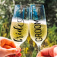 Bride and Groom Champagne Flutes