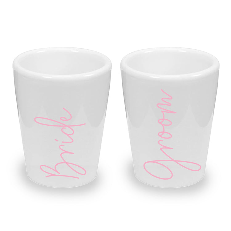 Wedding Shot Glasses for Bride and Groom