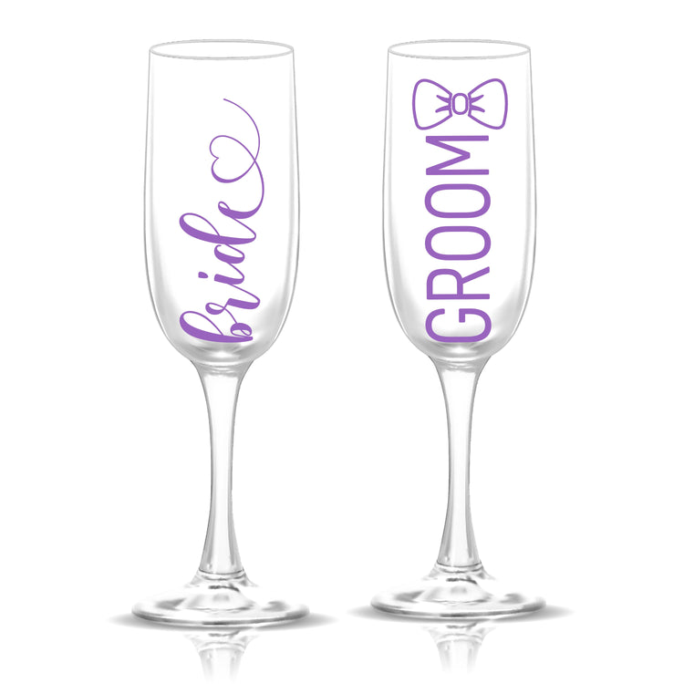 Bride and Groom Champagne Flutes