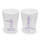 Wedding Shot Glasses for Bride and Groom