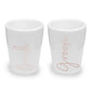 Wedding Shot Glasses for Bride and Groom