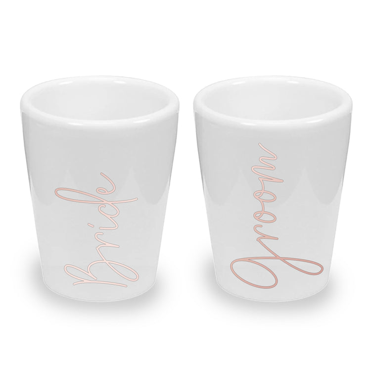 Wedding Shot Glasses for Bride and Groom