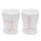 Wedding Shot Glasses for Bride and Groom