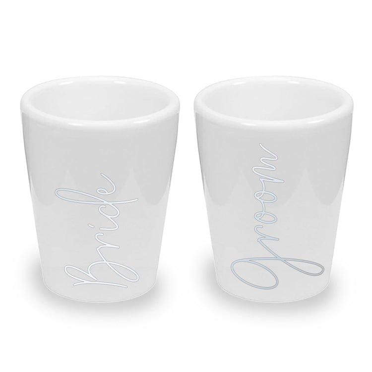 Wedding Shot Glasses for Bride and Groom