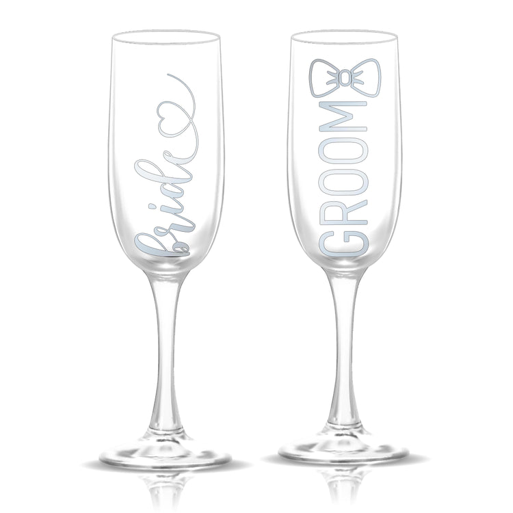 Bride and Groom Champagne Flutes