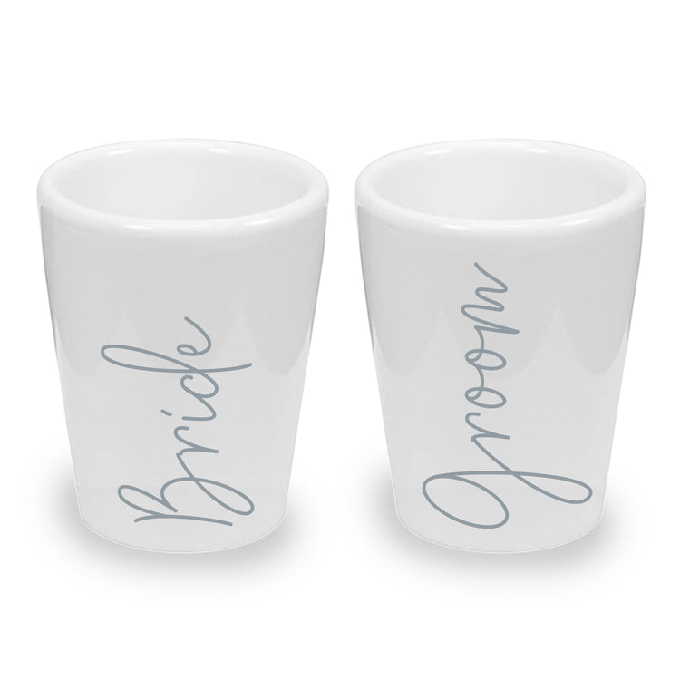 Wedding Shot Glasses for Bride and Groom