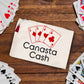 Personalized Canasta Cash Canvas Tote Bag