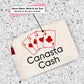 Personalized Canasta Cash Canvas Tote Bag