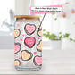 Candy Hearts Glass Can Cup