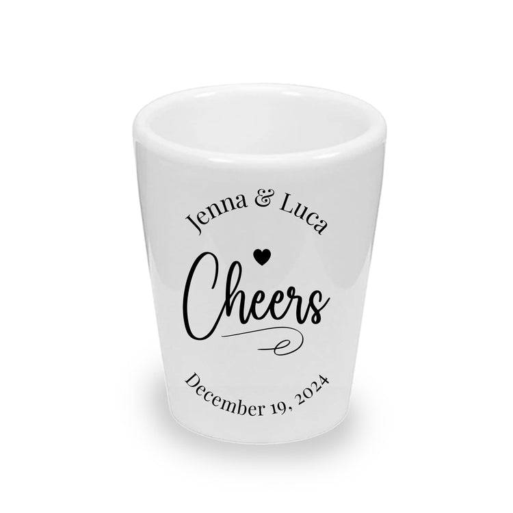 Cheers! Custom Engagement Party Shot Glasses