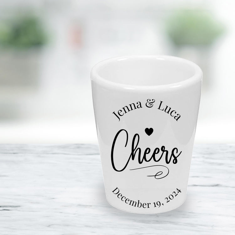 Cheers! Custom Engagement Party Shot Glasses