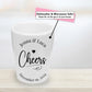 Cheers! Custom Engagement Party Shot Glasses