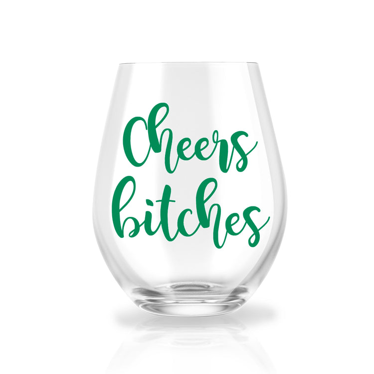 Cheers Bitches - Personalized Stemless Wine Glass