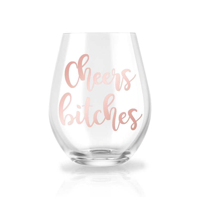 Cheers Bitches - Personalized Stemless Wine Glass