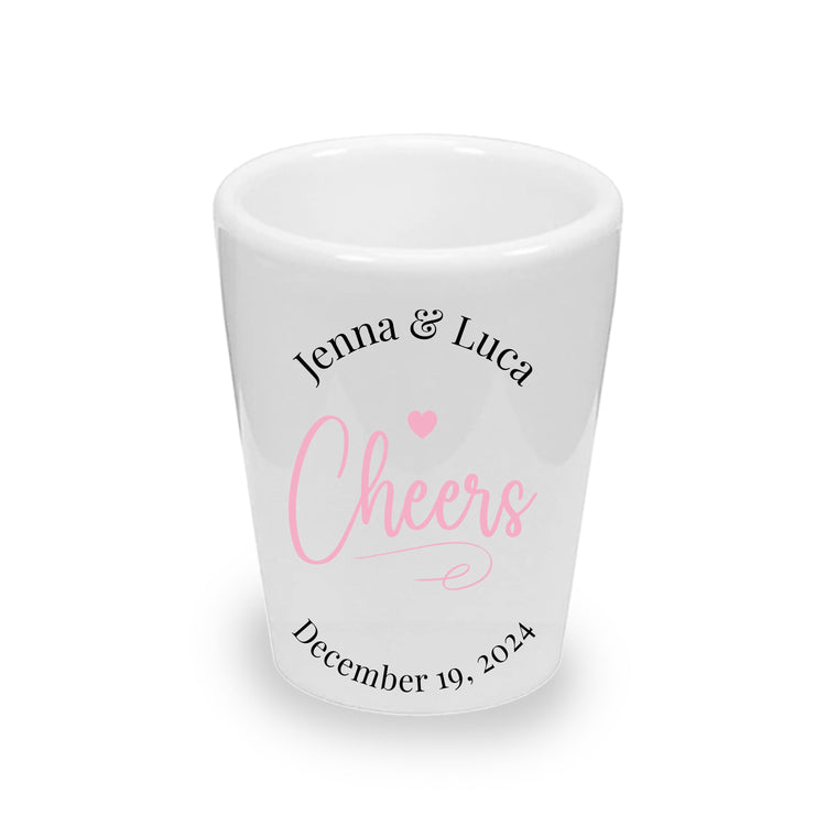 Cheers! Custom Engagement Party Shot Glasses