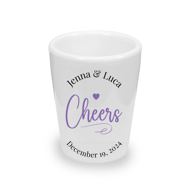 Cheers! Custom Engagement Party Shot Glasses