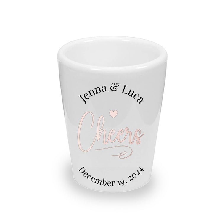 Cheers! Custom Engagement Party Shot Glasses