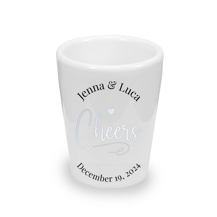 Cheers! Custom Engagement Party Shot Glasses