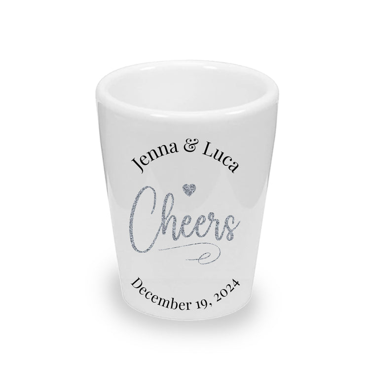 Cheers! Custom Engagement Party Shot Glasses