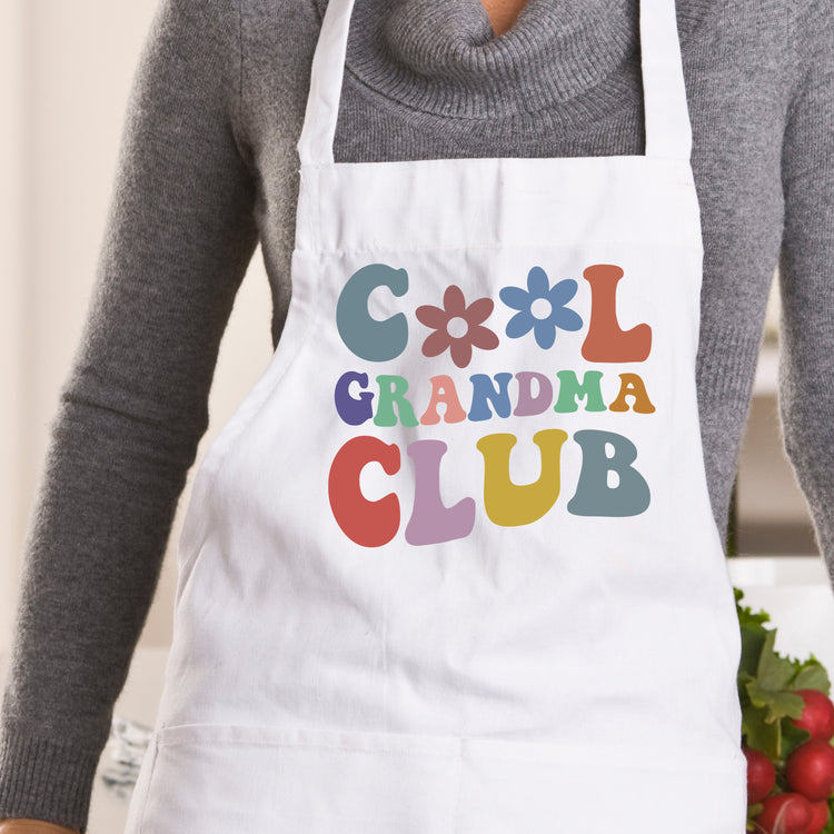 Cool Grandma Club Apron with Pockets