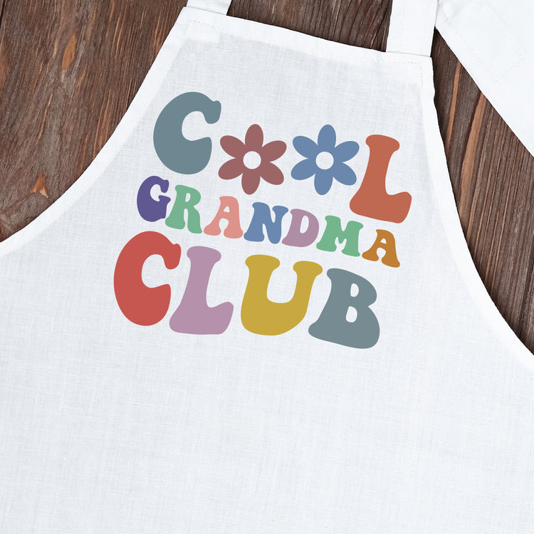 Cool Grandma Club Apron with Pockets