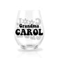 Personalized Cool Grandma Club Wine Glass