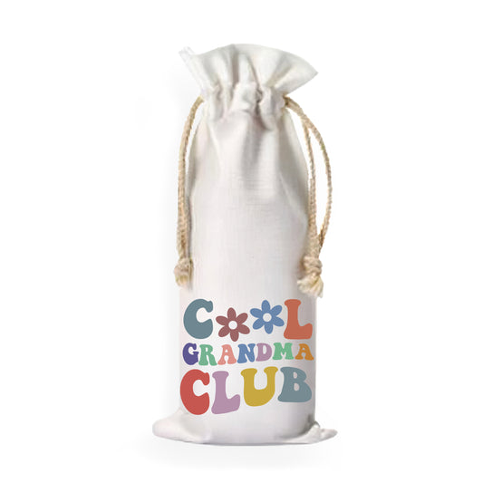 Cool Grandma Club Wine Tote Bag