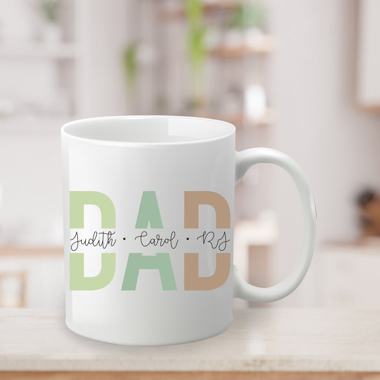 Personalized Dad Mug with Kids Names