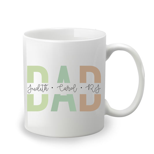 Personalized Dad Mug with Kids Names