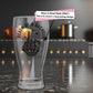 Personalized Death of a Bachelor Pilsner Beer Glass for Groom