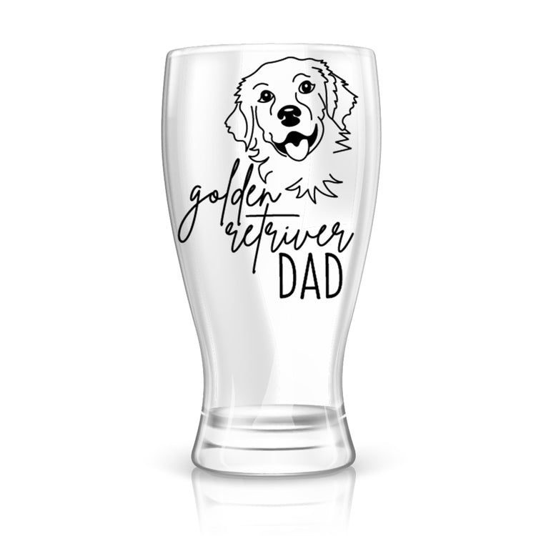 Custom Dog Dad Beer Glass