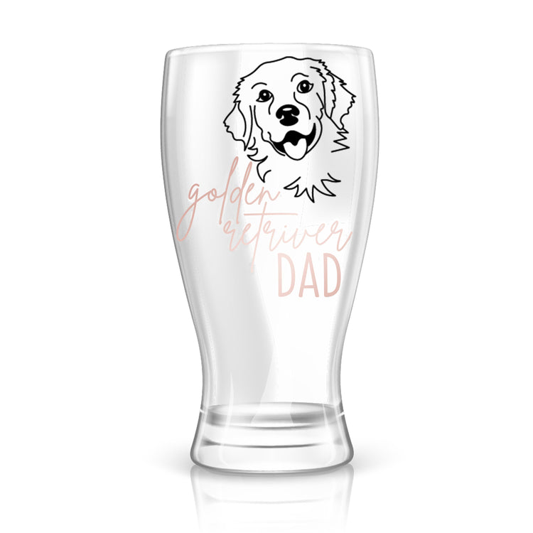 Custom Dog Dad Beer Glass