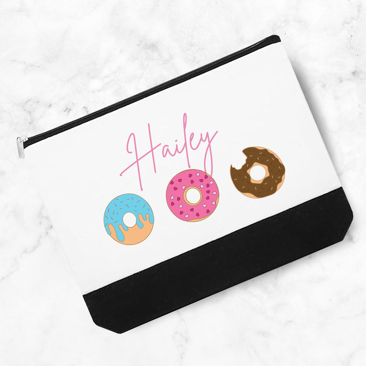 Personalized Donut Lover Zipper Pouch