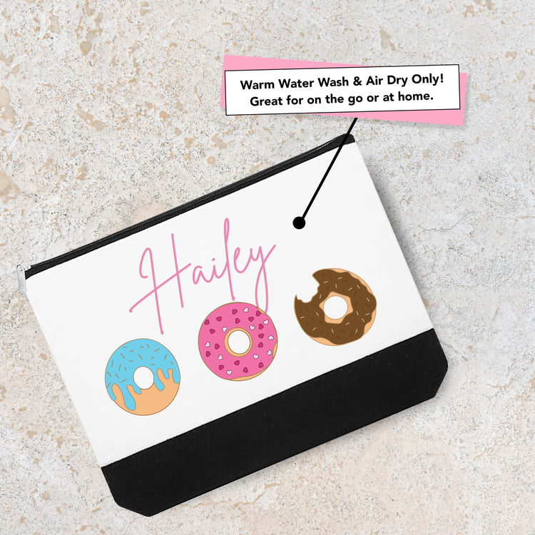 Personalized Donut Lover Zipper Pouch