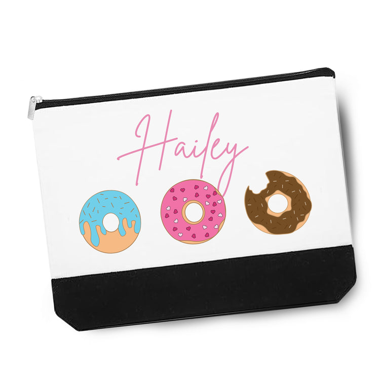 Personalized Donut Lover Zipper Pouch