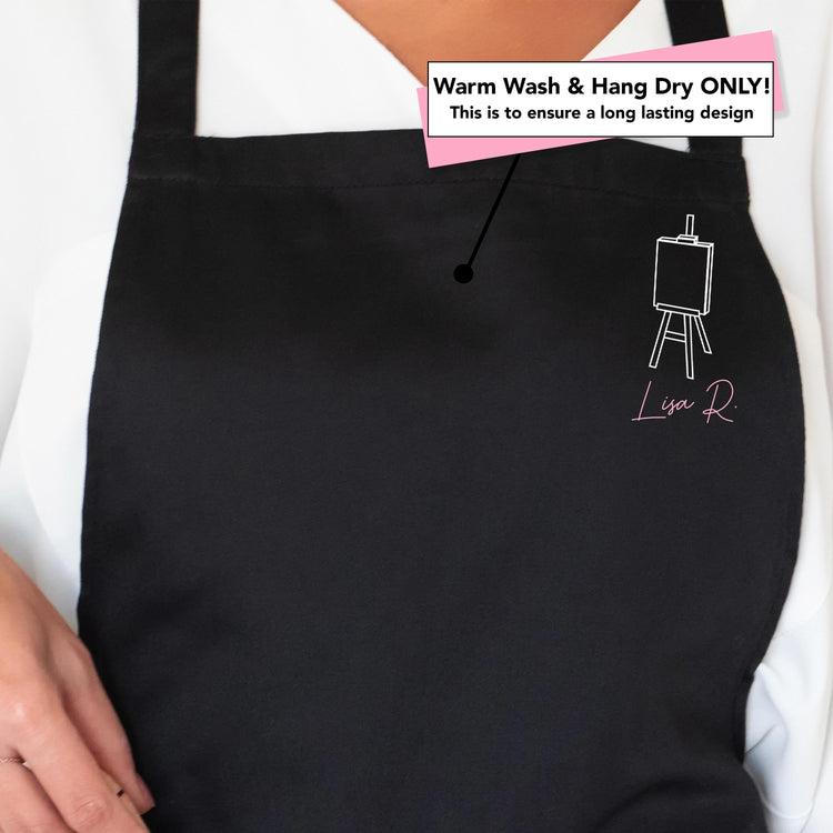 Custom Easel Apron with Name for Artist