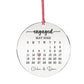 Personalized Engagement Date Holiday Ornament for Christmas Tree