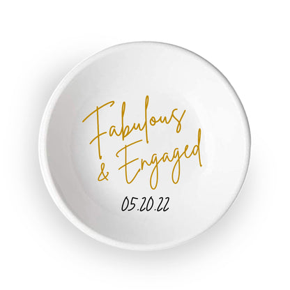 Fabulous & Engaged - Personalized Engagement Ring Dish