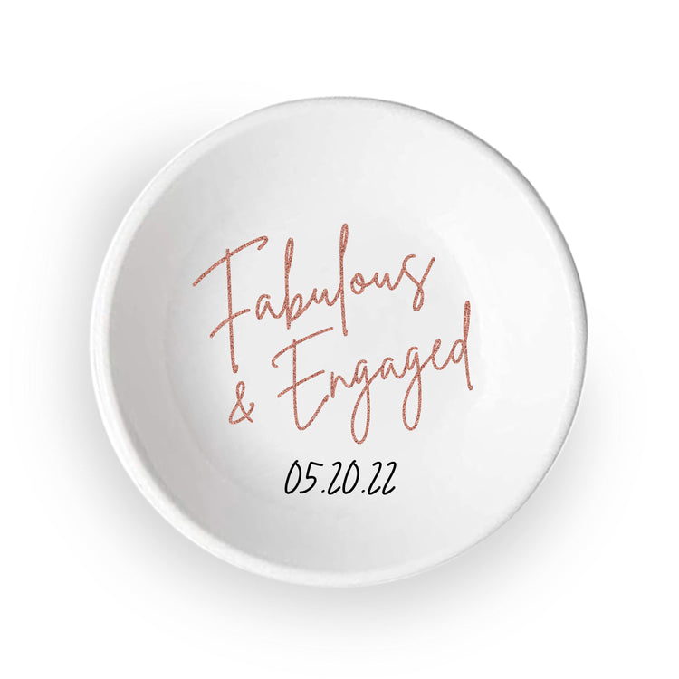 Fabulous & Engaged - Personalized Engagement Ring Dish