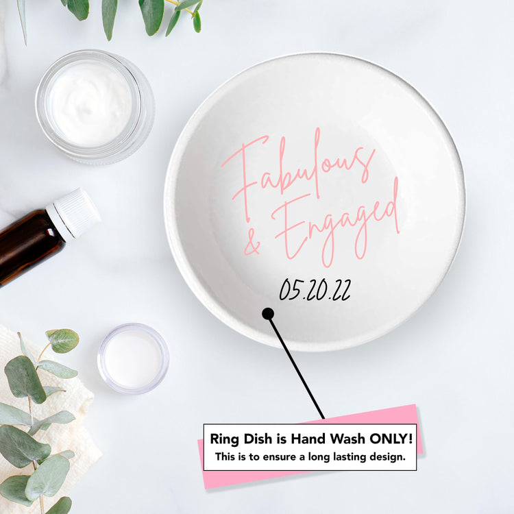 Fabulous & Engaged - Personalized Engagement Ring Dish