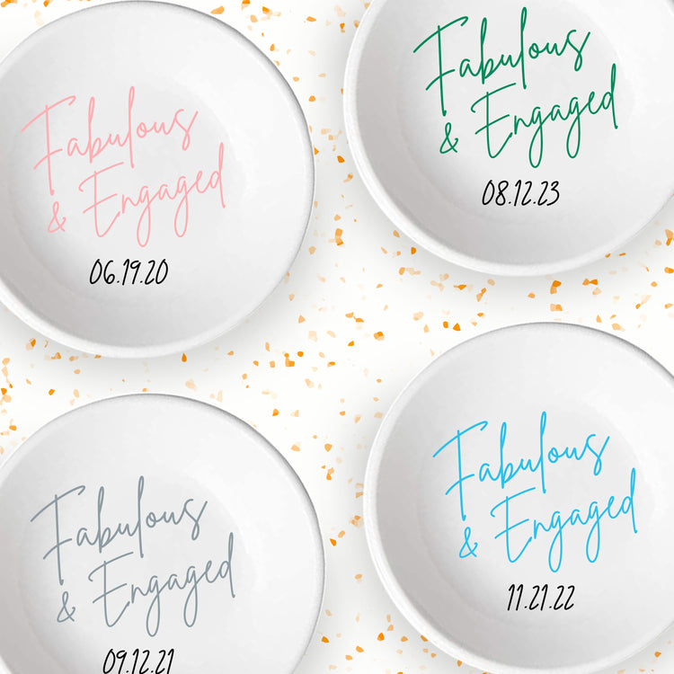 Fabulous & Engaged - Personalized Engagement Ring Dish