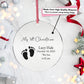 Baby's Footprint - Personalized First Christmas Ornament