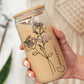 Birth Flower Month Iced Coffee Glass