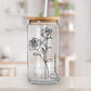 Birth Flower Month Iced Coffee Glass