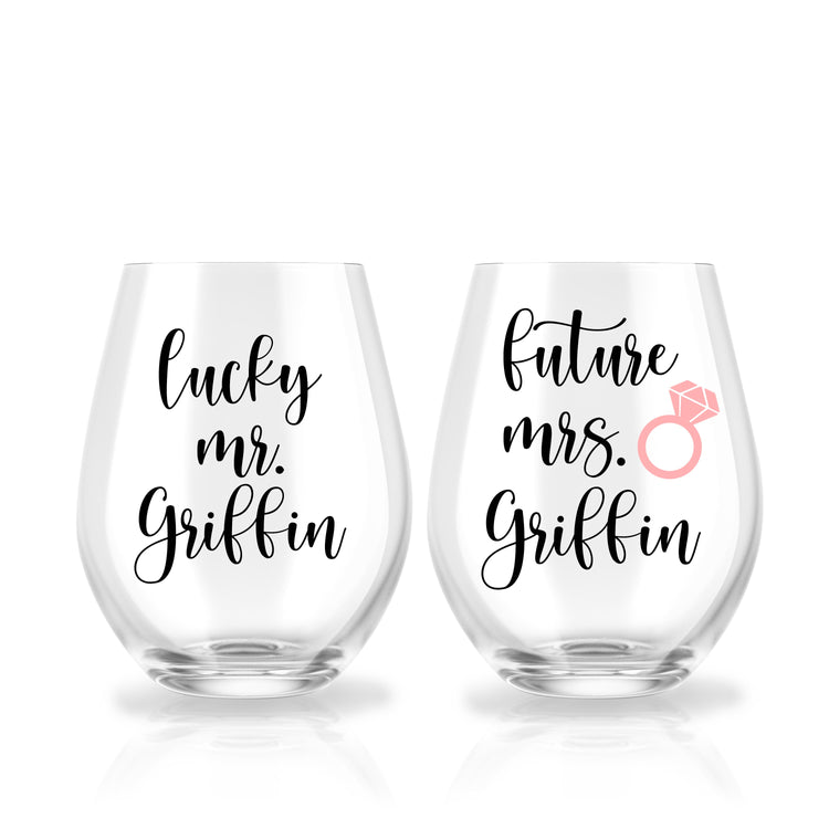 Future Mrs. & Lucky Mr. Glass Set