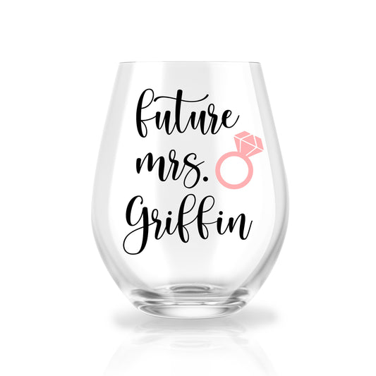 Future Mrs. Personalized Stemless Wine Glass