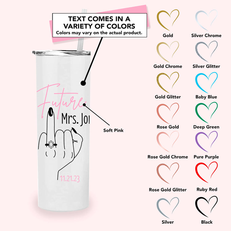 Future Mrs. Personalized Metal Tumbler