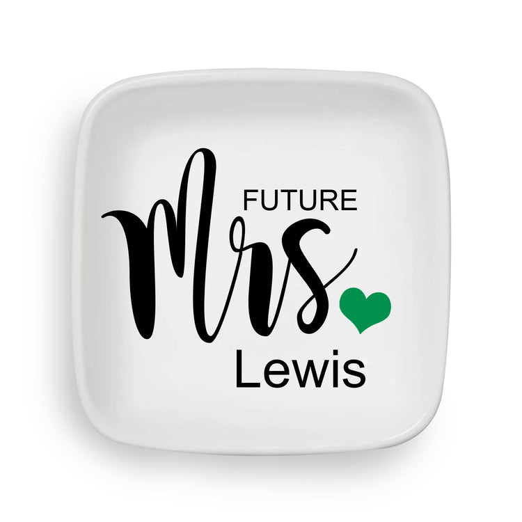 Future Mrs Personalized Engagement Ring Dish For Her